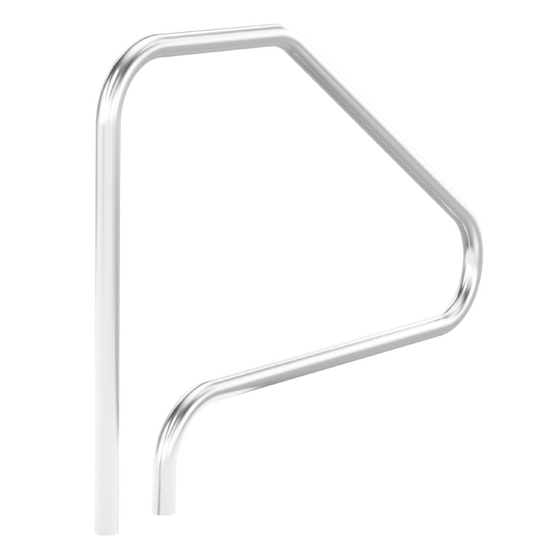 Uima-altaan kaide ruostumattomasta teräksestä valmiiksi koottu kolmiportaisella sinisellä otteella