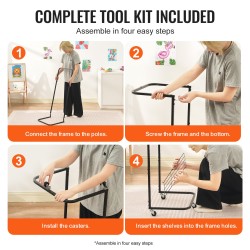 Taidekuivausteline 25 irrotettavaa hyllyä hiiliteräsrunko jauhemaalattu musta lukittavat pyörät