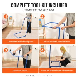 Taideteosten kuivausteline hiiliteräsrunko 25 irrotettavaa hyllyä lukittavat pyörät