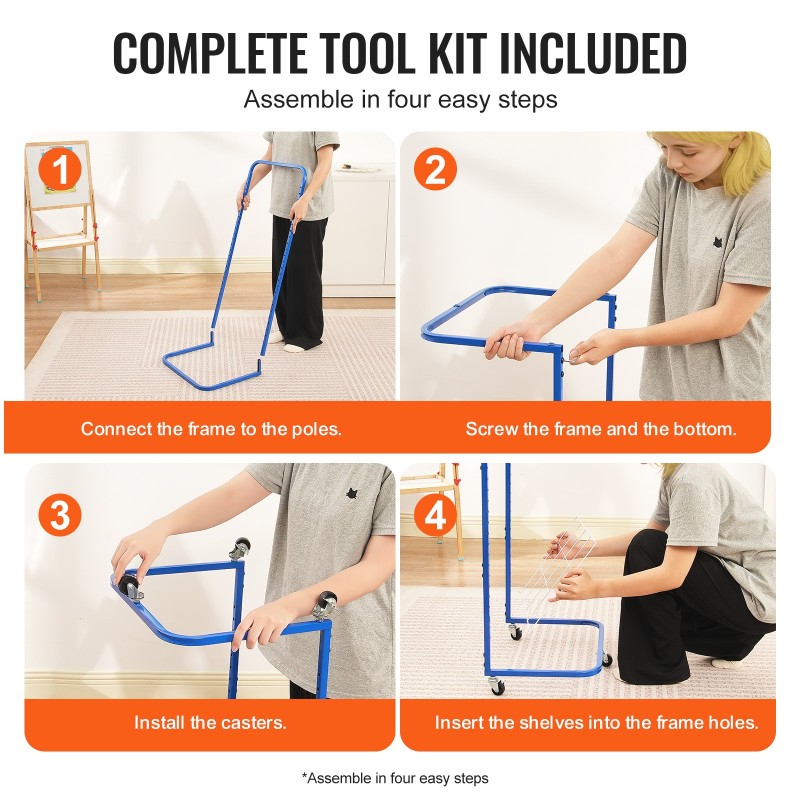 Taideteosten kuivausteline hiiliteräsrunko 25 irrotettavaa hyllyä lukittavat pyörät sopii A4 A3 A2-arkuille