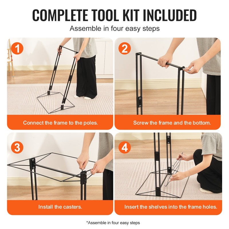 Taidekuivatusritilä 50 irrotettavaa hyllyä hiiliteräs musta vakaapohjainen kouluun ja ateljeeseen