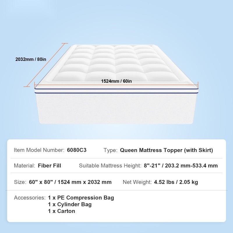 Sijauspatja kuitutäytteinen 25,4 mm 1524x2032 mm irrotettavalla pestävällä päällisellä