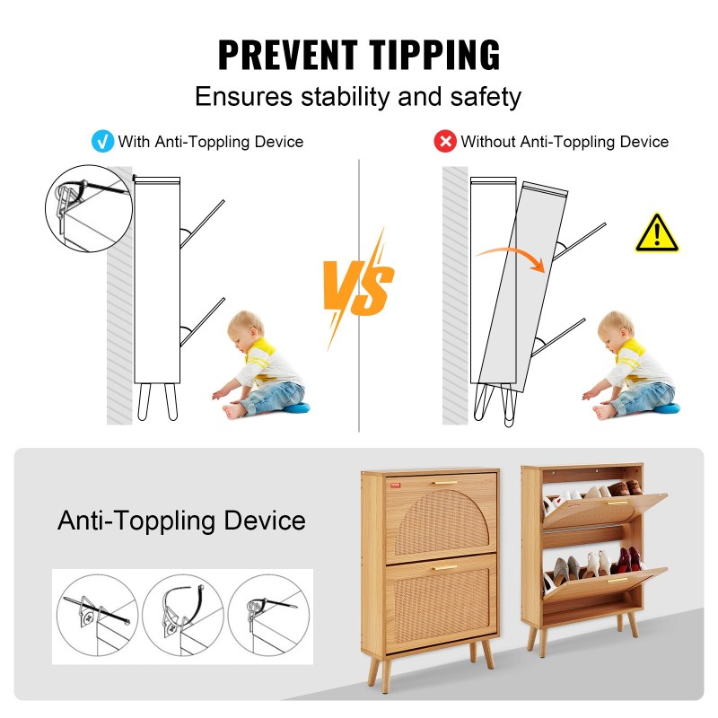 Kenkäkaappi kahdella alas kääntyvällä laatikolla rottinkimaisilla ovilla kompaktiin eteiseen