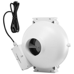 Radonpoistopuhaltimen asennussarja 98–114 mm liitännöille hiljainen 260 CFM ilmavirta ABS-runko kaksi liitintä