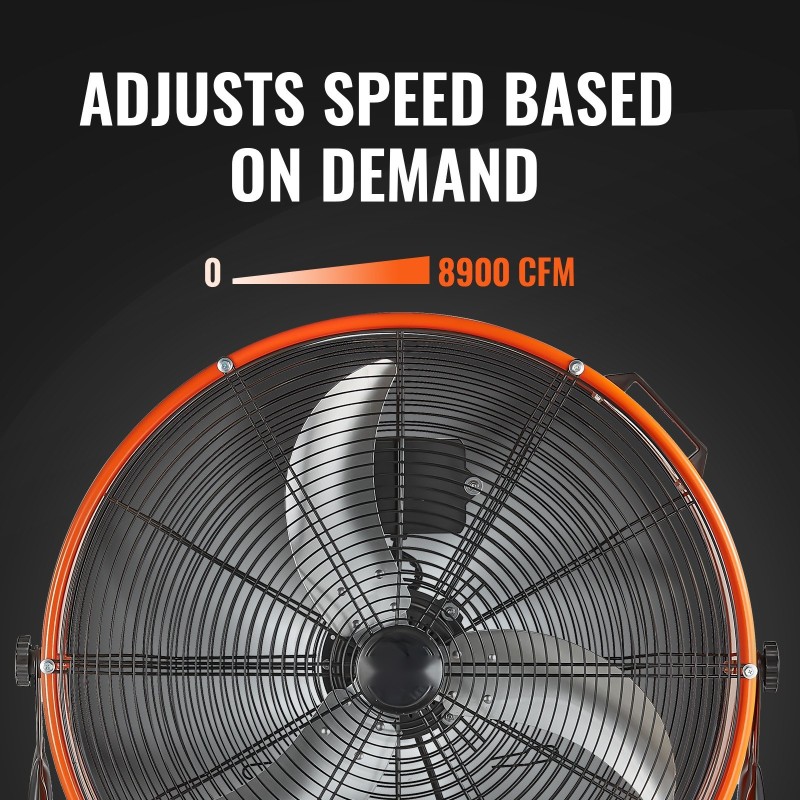 Teollinen rumpupuhallin 24 tuuman roottori portaattomasti säädettävä nopeus 360 asteen kallistus