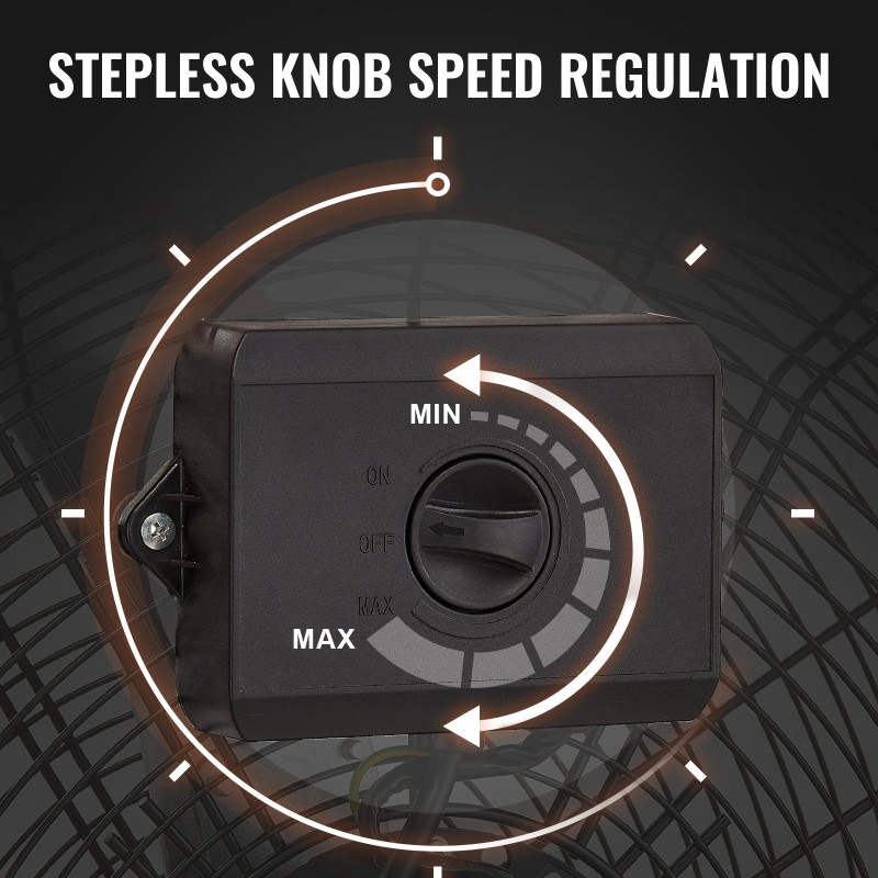 Teollinen rumpupuhallin 24 tuuman roottori portaattomasti säädettävä nopeus 360 asteen kallistus