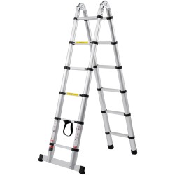 Teleskooppitikas alumiiniseos 3,8 m säädettävä A tai suoraksi avattava 170 kg kantokyky