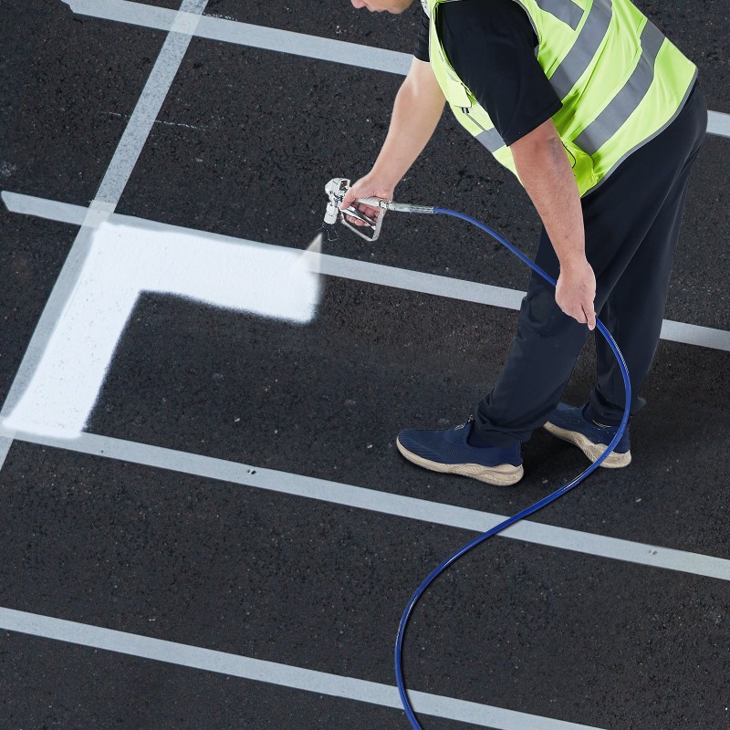 Airless maalausletku 15,2 m 1/4 tuuman liitinkierre 4350 PSI monikerroksinen teräslankapunos