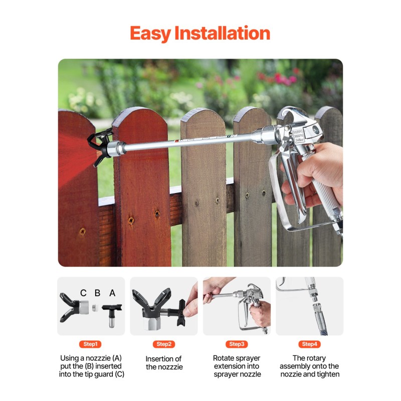 Ilmapaineeton maalisumutin ja letkusarja hiiliteräs alumiiniseos viisi suutinta suodattimet