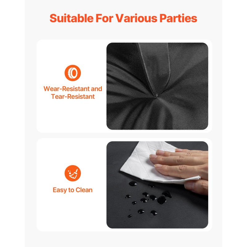 Ilmatäytteinen juhlateltta 210D Oxford-kangas 8x6x4 m 1100W 2 ikkunaa