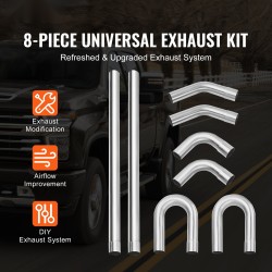 Pakoputkisarja sinkitty teräs 8-osainen yleismallinen suurihalkaisijainen liukuvilla liitoksilla