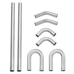 Pakoputkisarja 8 osaa sinkitty teräs 63,5 mm autoihin liukuliitoksilla