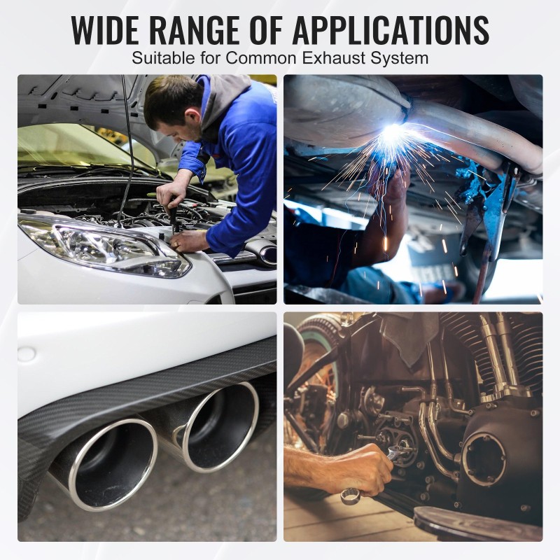 Pakoputkisetti 16-osainen galvanoitu teräs suurihalkaisijaiset putket sovitusliitoksilla