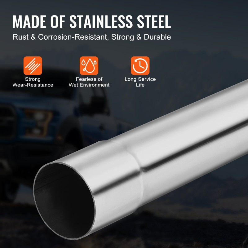 Pakoputkisetti 16-osainen ruostumaton teräs suurihalkaisijaiset putket liukuliitoksilla