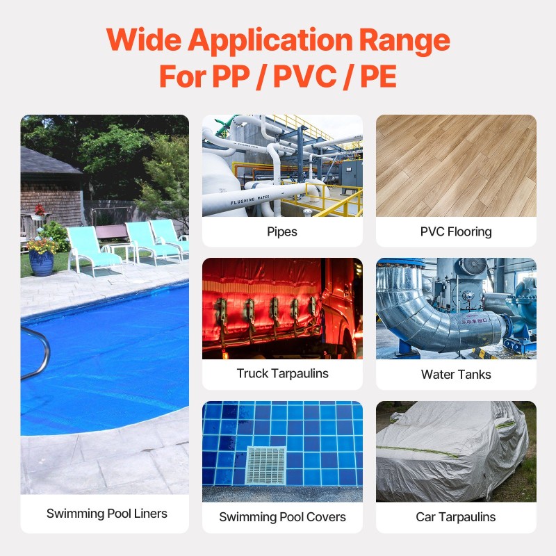 Muovihitsain 1600W lämpöalue 50–600 °C PP PE PVC