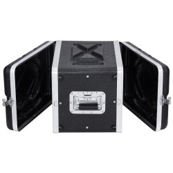 6U räkkikotelo ABS muovinen 317 5 mm syvyys kantokahvalla irrotettavilla paneeleilla