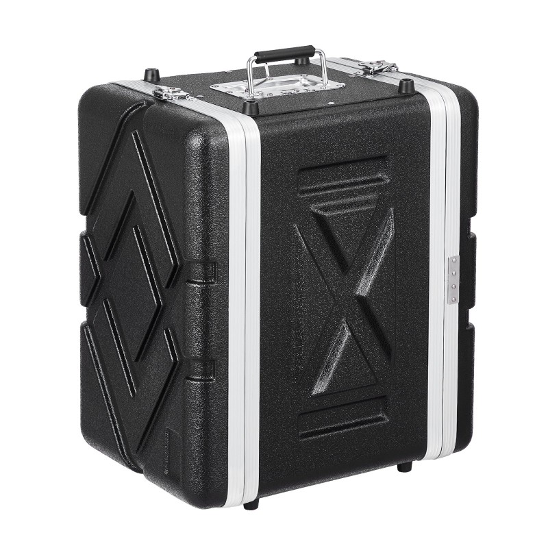 6U-räkkikotelo ABS-muovinen 317,5 mm syvyys kantokahvalla irrotettavilla paneeleilla