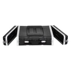 2U räkkikotelo ABS muovinen 19 tuuman laitteille 489 mm syvä