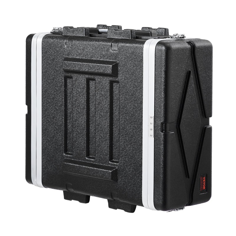 4U-räkkikotelo ABS-runko 488,95 mm syvä kantokahvalla pinottava perhoslukolla