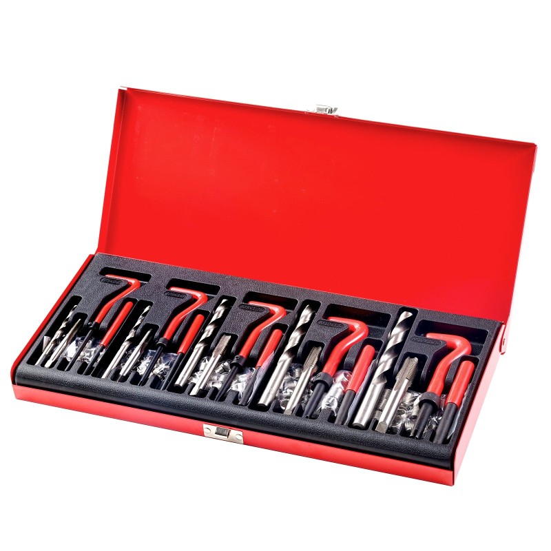 Metrinen kierrekorjaussarja 166-osainen M5–M12 HSS-poranterät ja kierremuhvit