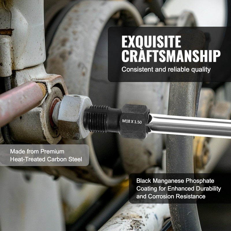 Kierteen korjaussarja 7-osainen metrinen hiiliteräs HRC45-55 sisäkierteiden korjaukseen