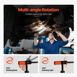 Konepellin LED-työvalo kaksiosainen magneettikiinnitys 1450 lm ladattava 4400 mAh akku