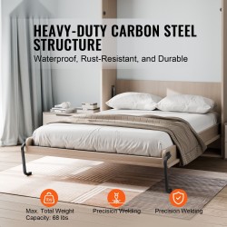 Seinäsängyn pystysuuntainen nostomekanismi ja runkosarja patjalle 203x152 cm kaasujousilla