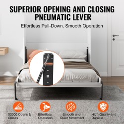 Seinäsängyn pystysuuntainen nostomekanismi ja runkosarja patjalle 203x152 cm kaasujousilla