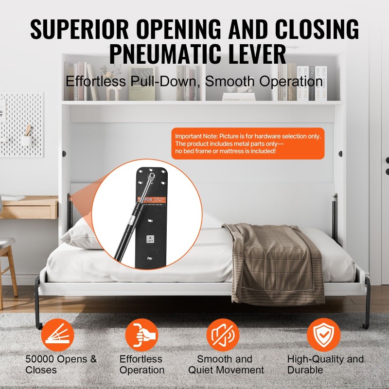 Seinäsänkypaketti täysikokoiselle patjalle kaasujousimekanismilla taittuva itseasennettava vierashuoneeseen pieniin asuntoihin