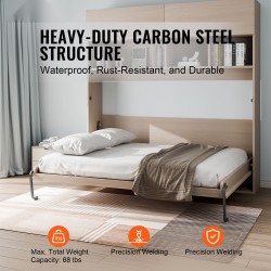 Seinäsängyn asennussarja 203x152 cm patjalle kaasujousilla ja teräsrungolla