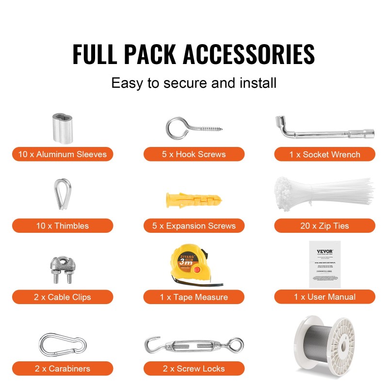 Teräsvaijeri 304-ruostumaton muovipinnoitettu 3,18 mm 30,5 m 7x7 59 tarviketta