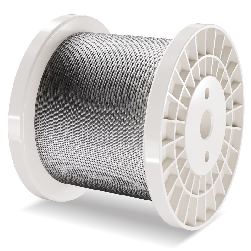 Teräsvaijeri 316-ruostumatonta terästä 3,18 mm 182,3 m 7x7 säikeinen