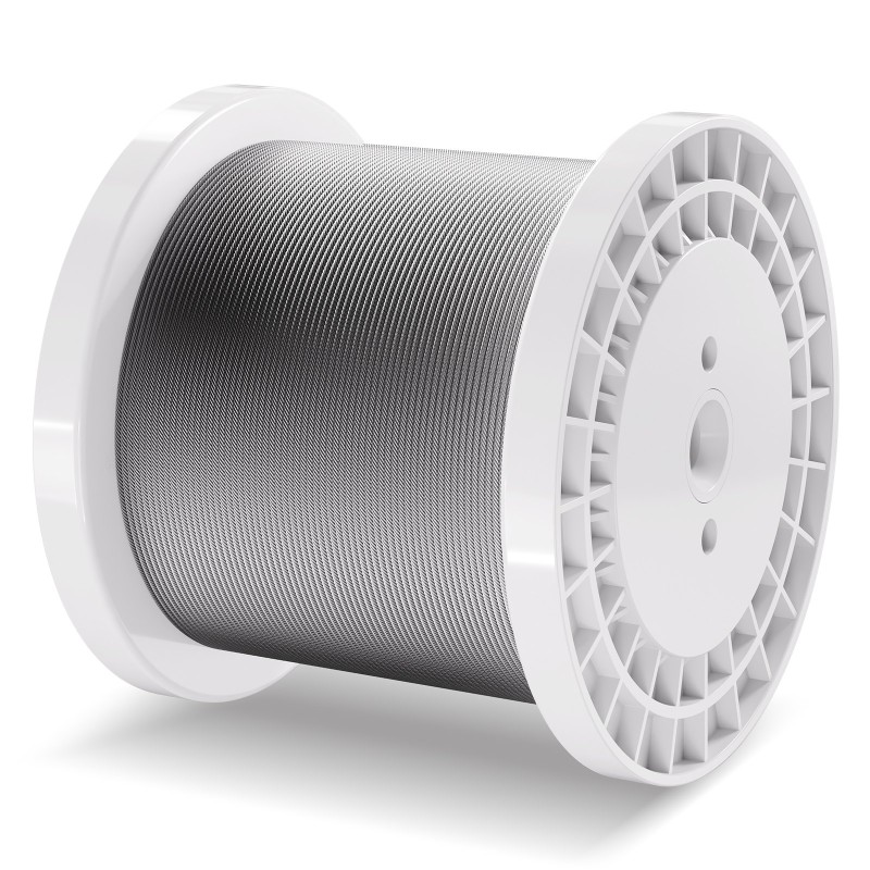 316 ruostumaton teräsvaijeri 3,18 mm 305 m 7x7 sisältää leikkurin ja käsineet