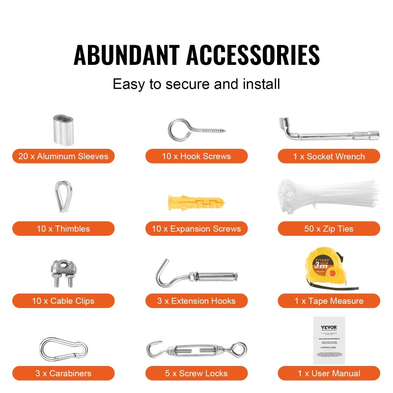 Ruostumattoman teräksen vaijerisarja 3,18 mm 30,5 m 7x7 124 tarviketta kaiteisiin