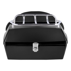 Moottoripyörän takalaukku 48 l PP muovinen säänkestävä irrotettava selkätuella monireikäisellä pohjalevyllä