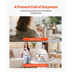 Digitaalinen valokuvakehys 10,1 tuuman IPS-kosketusnäyttö 32 GB sisäinen tallennustila langaton yhteys