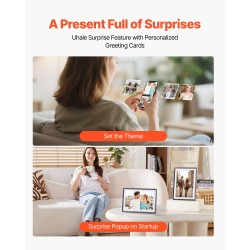 Digitaalinen valokuvakehys 10,1 tuumainen kosketusnäyttö 32 Gt 2 kpl langaton