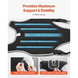 Koiran ortopedinen selkätuki koko M neopreenistä säädettävillä heijastavilla reunuksilla selkärangan tukemiseen