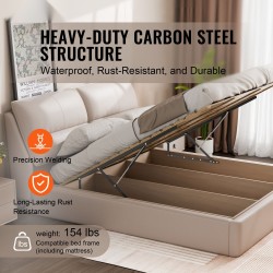 Sängynnostosarja teräs 59x71 tuuman sängylle 70 kilogramman kantavuus kaasujousilla