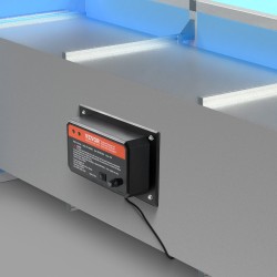 Ilmastointikanavaan asennettava polykarbonaattikoteloinen UV-C ilmanpuhdistin 72W 2 lamppua 2 varalamppua