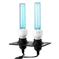 Ilmanpuhdistin ilmanvaihtokanaviin teräs 50 watin kahdella 5 tuumaisella UV C lampulla