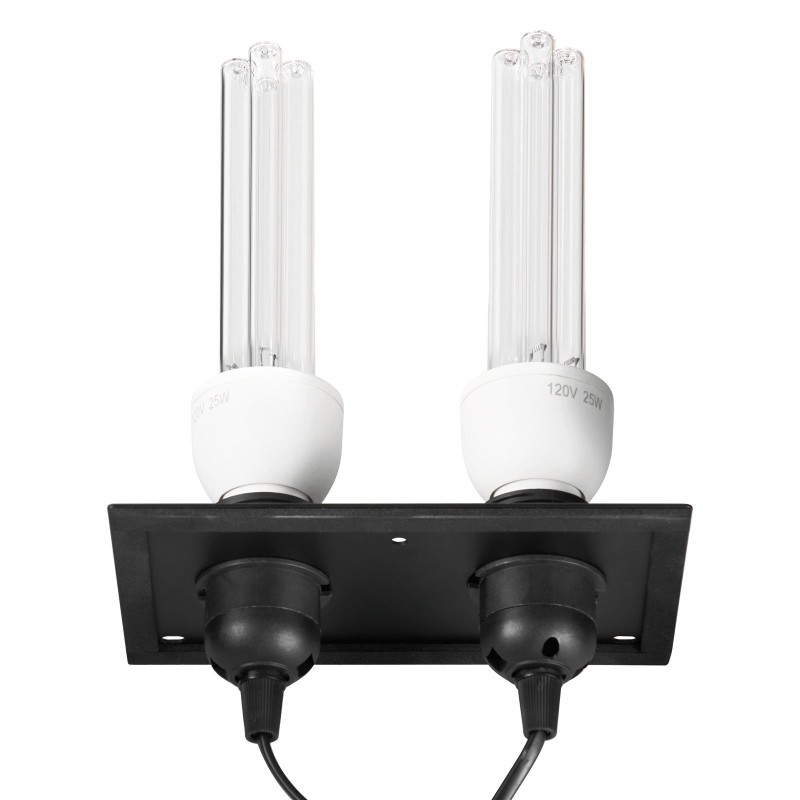 Ilmanpuhdistin ilmanvaihtokanaviin teräs 50 watin kahdella 5-tuumaisella UV-C-lampulla