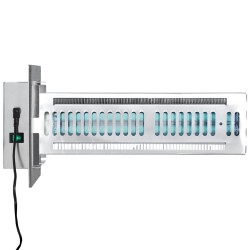 Ilmastointikanavaan asennettava alumiiniseosinen ilmanpuhdistin 24W yhdellä lampulla 313 mm