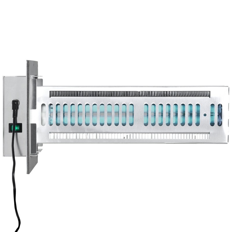 Ilmastointikanavaan asennettava alumiiniseosinen ilmanpuhdistin 24W yhdellä lampulla 313 mm