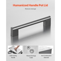 Upotettava ruostumattomasta teräksestä tehty kylmälaatikko 30 litran ulkokäyttöön kattilakansi