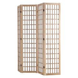 Tilanjakaja 4-paneelinen japanilaistyylinen taittuva paulownia-puusta ja ei-kudotusta kankaasta