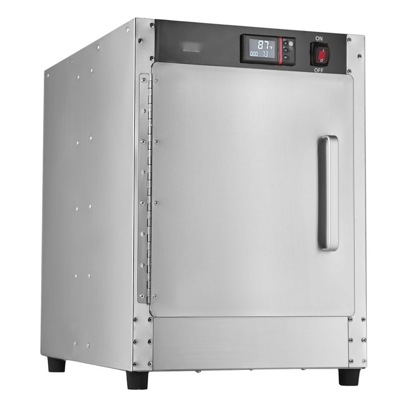 Ruoanlämmityskaappi ruostumatonta terästä 4 tasoa säädettävillä hyllyillä vesialtaalla ammattikäyttöön