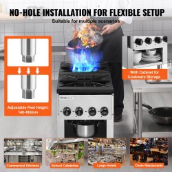 Kaasuliesi kaksi poltinta ruostumaton teräs viisikymmentäkaksi kilowattia maakaasu ja propaani alakaapilla