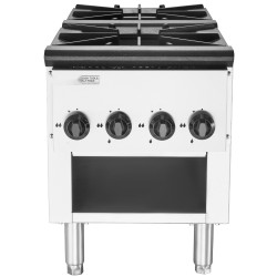 Kaasuliesi kaksi poltinta ruostumaton teräs viisikymmentäkaksi kilowattia maakaasu ja propaani alakaapilla