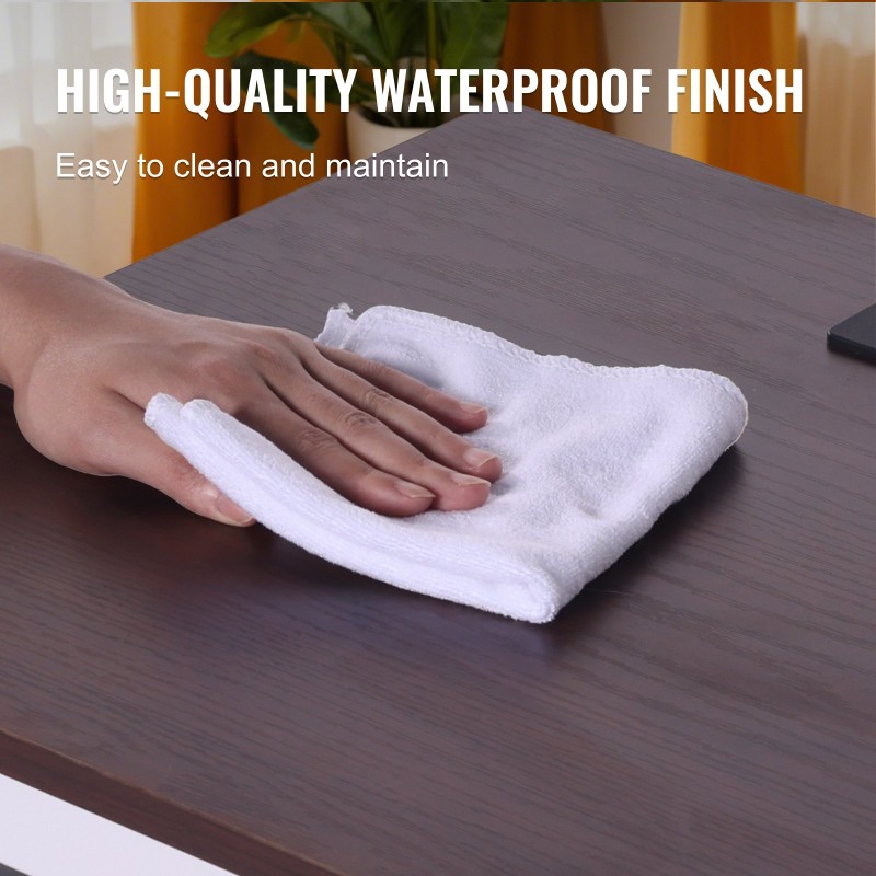 Sivupöytä neliö valkoinen lastulevy MDF kolmitasoinen kaapilla virtapaneelilla